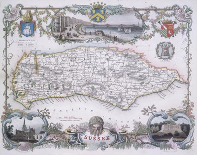 Mappa del Sussex da English School